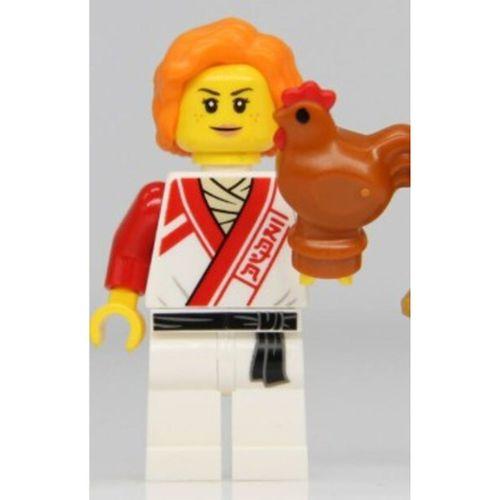 Orjinal Lego Minifigür Ninjago Dojo Student with Brown Chicken