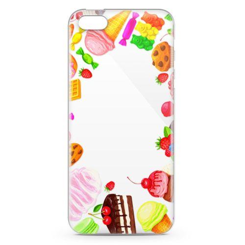 Apple iPhone 5s Kılıf Dondurma Pasta Arka Kapak Koruma Desenli Full Koruyucu