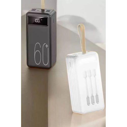 Powerbank 60.000 Mah Hızlı Şarj 4 Çıkışlı Uzun Şarj Süreli Dijital Göstergeli
