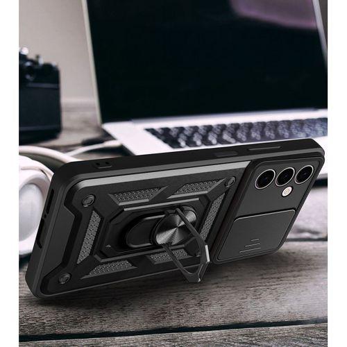 İnfinix Hot 30 Play Kılıf Magnetik Standlı Kamera Korumalı Zore Sürgülü Vega Kapak