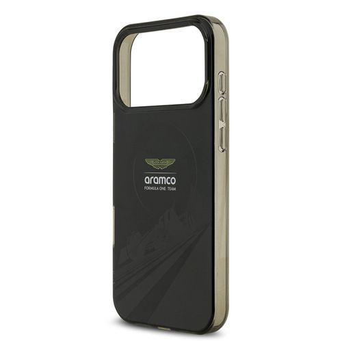 Apple iPhone 17 Pro Max Kılıf Aston Martin Orjinal Lisanslı M-safe Şarj Özellikli IML Baskı Logolu Formula Tasarımlı Kapak