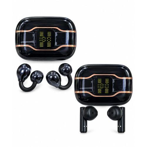 Küpe Tasarımını Sevenlere 4 Kulaklıklı Bluetooth Kulaklık Seti Kulağa Girmeyen Tasarım