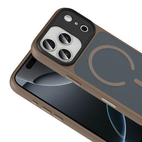 Apple iPhone 17 Pro Kılıf Mat Arka Yüzey Wireless Şarj Özellikli Zore Flet M-safe Kapak