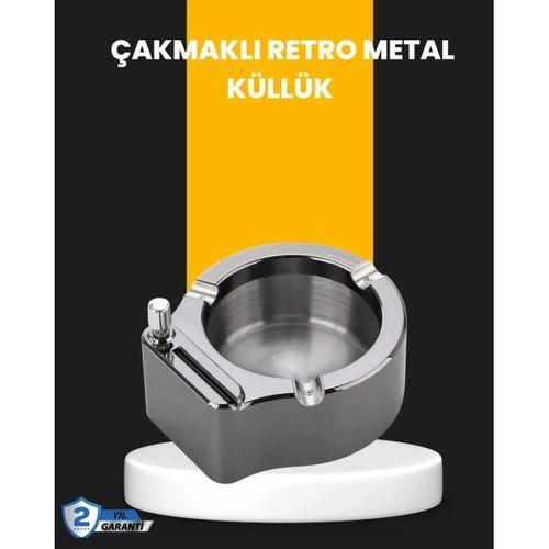Yuvarlak Çakmaklı Küllük Dayanıklı Metal Yapı