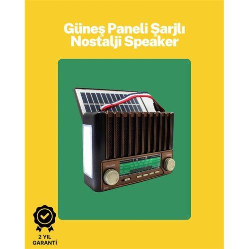 Ktf-1428 Solar Panel Destekli Bluetooth Hoparlör – Fm am sw Radyo, Aux Ve Tf Kart Girişli