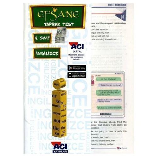 Açı 8.Sınıf İngilizce Yaprak Test
