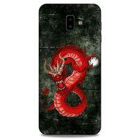 Samsung Galaxy J6 Plus Kılıf Dragons (23) Ultra Koruma Kılıfı Tatoo Kırmızı Ejderha