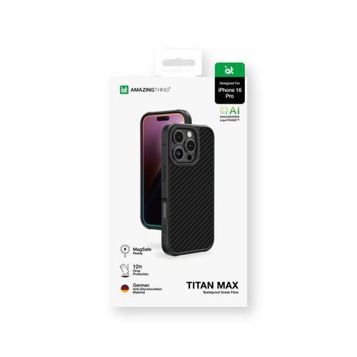 Apple iPhone 16 Pro Kılıf M-safe Şarj Özellikli 600D Aramid Fiber Amazingthing Titan Max Serisi Kapak