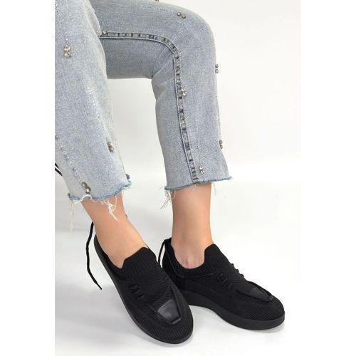 Renji Siyah Triko Bağcıklı Spor Ayakkabı