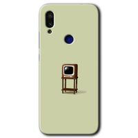 Xiaomi Redmi Note 7 Kılıf Baskılı Kapak - Retro-TV + 5D Tam Kaplayan Cam
