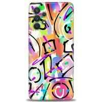 Samsung Galaxy A32 Kılıf HD Baskılı Kılıf - Renkler ve Çizgiler + Tam Ekran Koruyucu