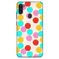 Samsung Galaxy M11 Kılıf Pastel Renkler (30) Silicone Case Turkuaz Pembe
