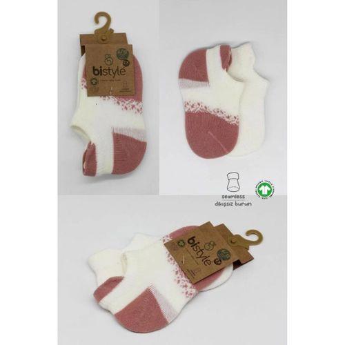 Eğitici Oyuncak Bistyle 2'Li Penye Sneakers Çorap BS20105 Ekru Pudra