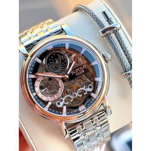 JG.Polo Club Otomatik Mekanizma İtalyan Tasarım Bileklik 5Atm Suya Dayanıklı Erkek Kol Saati 02014.3