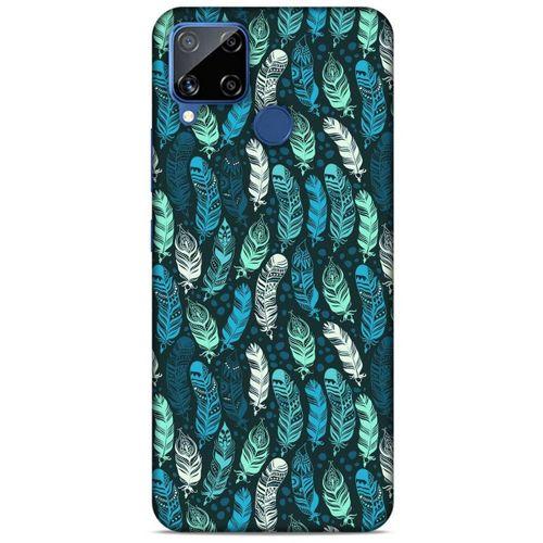 Oppo Realme C15 Kılıf Desenli Özel Seri Tüyler (46) Core Armor Kılıf