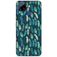 Oppo Realme C15 Kılıf Desenli Özel Seri Tüyler (46) Core Armor Kılıf
