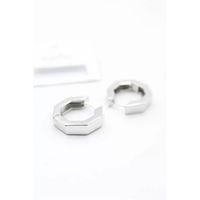 Sekizgen  Küpe - Gümüş