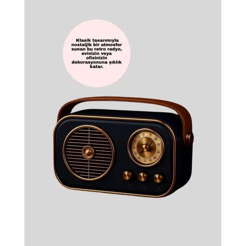 Klasik Retro Radyo – Bluetooth Destekli, Fm Özellikli Şarjlı Hoparlör