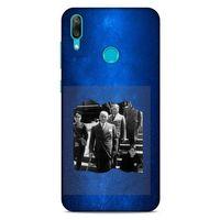 Huawei Y7 2019 Kılıf Atatürk (11) Tam Koruma Gece Mavisi