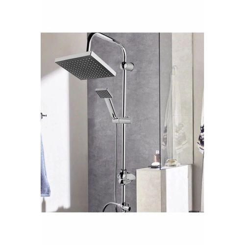 Epilons Robot Tepe Duş Sistemi Yağmurlama Duş Seti Krom Siyah Kare