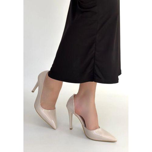 Pley Bej Rugan Stiletto Ayakkabı