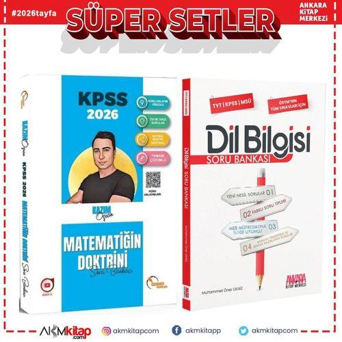 Doktrin Yayınları 2026 KPSS Matematik Doktrini ve AKM Dil Bilgisi Soru Bankası Seti 2 Kitap