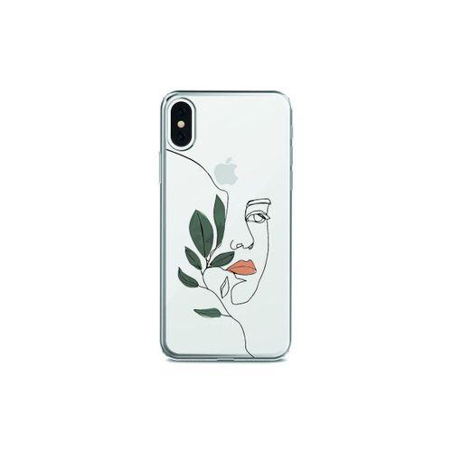 iPhone X Line Art Women Desenli Şeffaf Kılıf