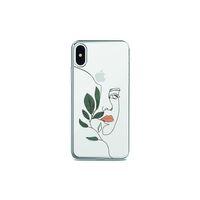 iPhone X Line Art Women Desenli Şeffaf Kılıf