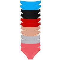 12 Adet Eko Set Likralı Kadın Slip Külot Çok Renkli 3