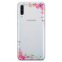 Samsung Galaxy A50 Kılıf Akdeniz Çiçekleri Arka Kapak Koruma Desenli Full Koruyucu