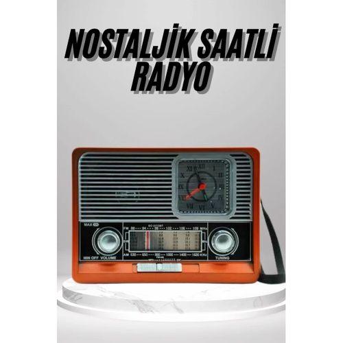 Nostaljik Vintage Radyo Taşınabilir Bluetooth Bağlantılı Hoparlör Radyo
