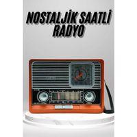 Nostaljik Vintage Radyo Taşınabilir Bluetooth Bağlantılı Hoparlör Radyo