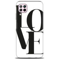Huawei P40 Lite Kılıf HD Baskılı Kılıf - Love + Tam Ekran Koruyucu