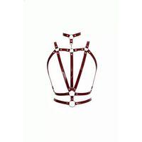 Bordo Kadın Kemer Rugan Parlak Çok Bantlı Vücut Aksesuarı - Brf115