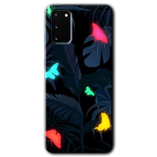Galaxy S20 Kılıf HD Desen Baskılı Arka Kapak - Lighter Butterfly + Kırılmaz Cam