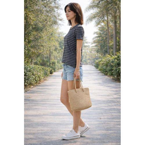 ALEXANDERGARDI Çizgili Bisiklet Yaka T-shirt