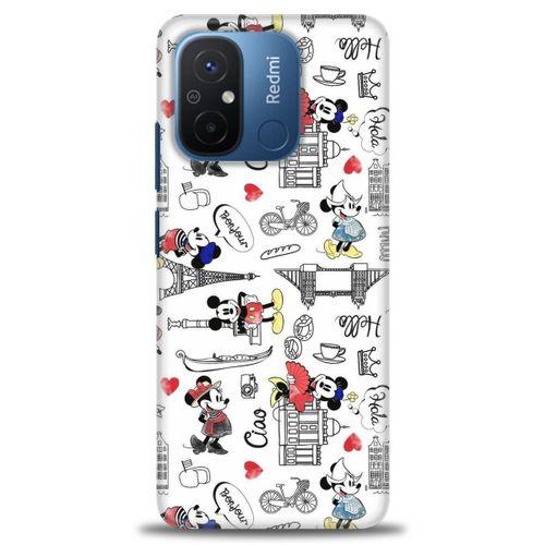Xiaomi Redmi 12C Kılıf HD Baskılı Kılıf - Mickey Şehirde + Tam Ekran Koruyucu
