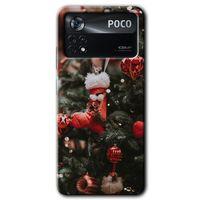 MRCİLETİSİM Poco x4 Pro Kılıf HD Desen Baskılı Arka Kapak + Temperli Cam - Happy New Year