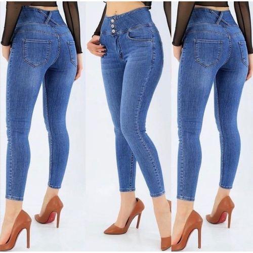 Yüksel Bel Likralı Kot Pantolon (Mavi)