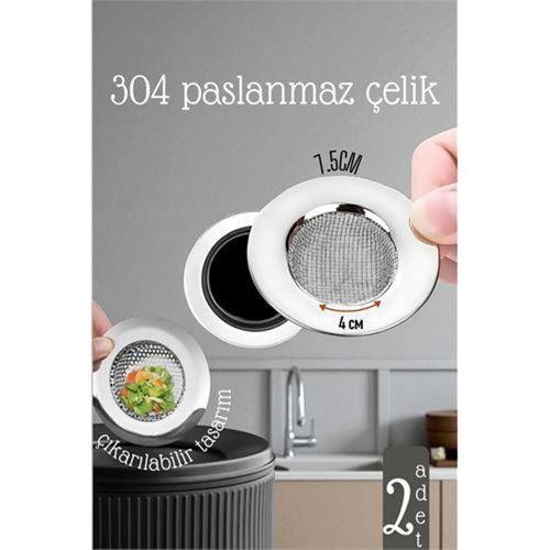 Modacar Lavabo Süzgeci - 7.5 cm Çap 2 Lİ SET Gider Sügeci Lavabo Süzgeci
