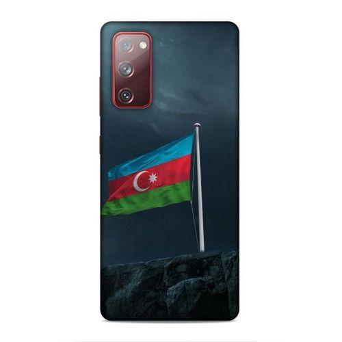 Samsung Galaxy S20 Fe Uyumlu Kılıf Azarbaijan (27) Tasarımlı Kılıf Mavi Beyaz