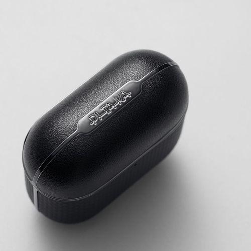 Apple Airpods Pro 2 Kılıf 1500D Aramid Fiber Pitaka Ultra-Slim Classic Serisi Black-Grey Twill Kapak