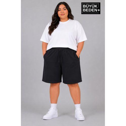 Süperlife Büyük Beden Kadın Bağcıklı Şort SPR26BSRK592