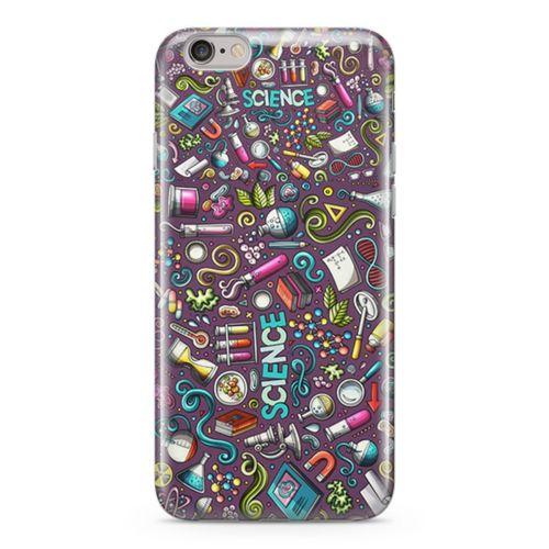 Apple iPhone 6 Plus - 6S Plus Kılıf Bilim İçin Doodle Arka Kapak Koruma Desenli Full Koruyucu