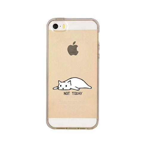 iPhone 5 Not To Day Desenli Premium Şeffaf Silikon Kılıf