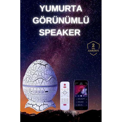 Yumurta Şeklinde Su Dalgalı Bluetooth Speaker Lamba Renkli Şarjlı