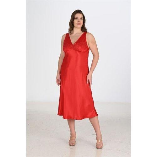 2li Kırmızı Sabahlık Takımı Bigsize 6226