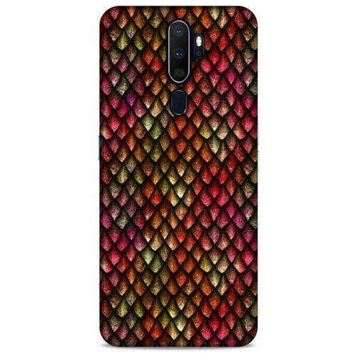 Oppo A5 2020 Kılıf Dragons (8) Baskılı Kılıf Ejderha Deri Pembe