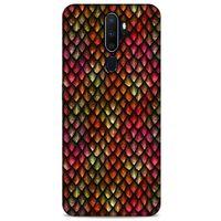 Oppo A5 2020 Kılıf Dragons (8) Baskılı Kılıf Ejderha Deri Pembe