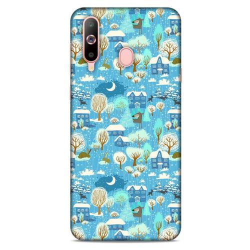 Samsung Galaxy A60 Kılıf Snowix (33) Hybrid Kılıf Mavi Beyaz